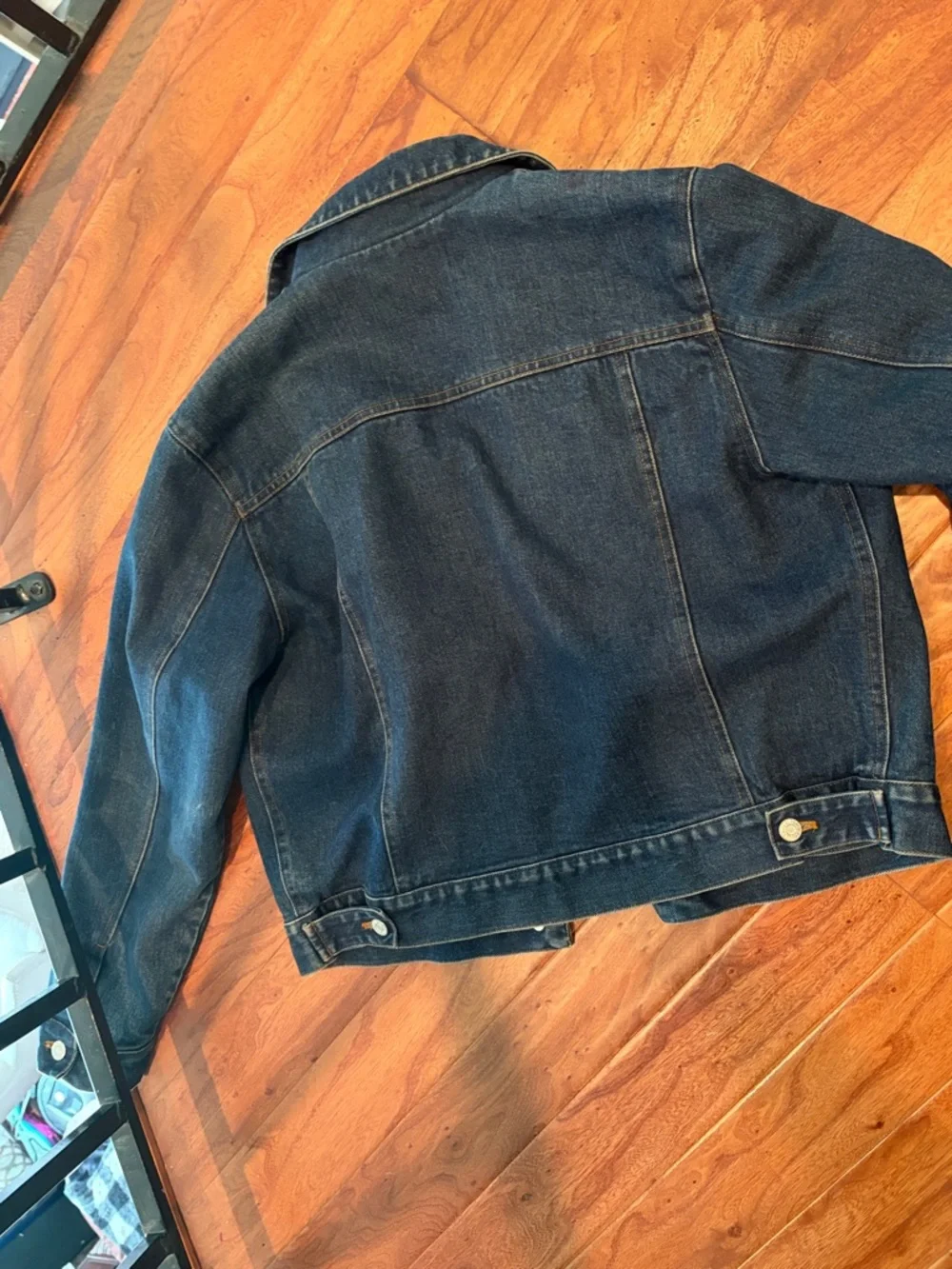 LAUREN JEANS CO. Ralph Lauren Blue Denim Padded Jacket Size Medium - Picture 13 of 13